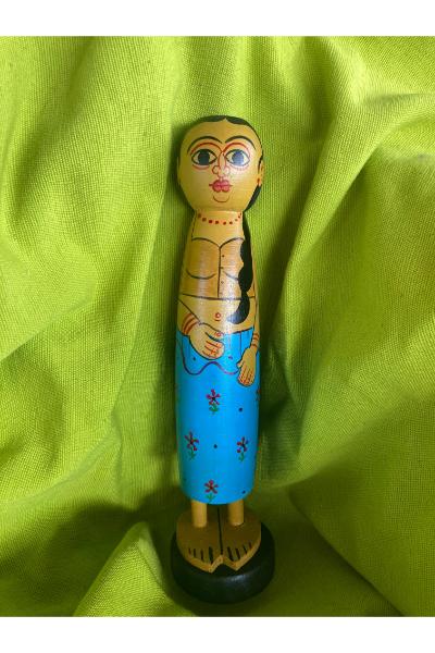 Wooden Peg Dolls (Large) - Lady in Redda & Hatte